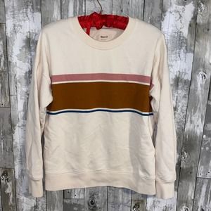 Madewell  Cotton Mainstay Sweatshirt in Kimball Stripe S